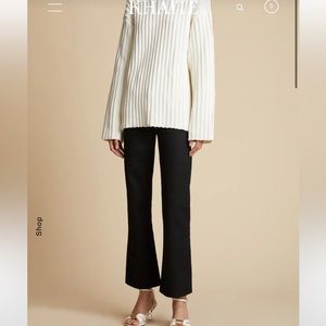 Khaite New Vivian Bootcut Flare Jeans, Black Rinse, 29